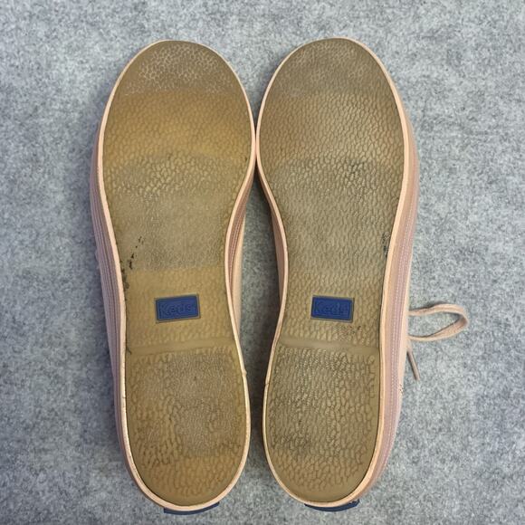 KEDS Sneakers 8.5 TRIPLE KICK SHIMMER PLATFORM Metallic Blush Pink Canvas - Picture 8 of 12